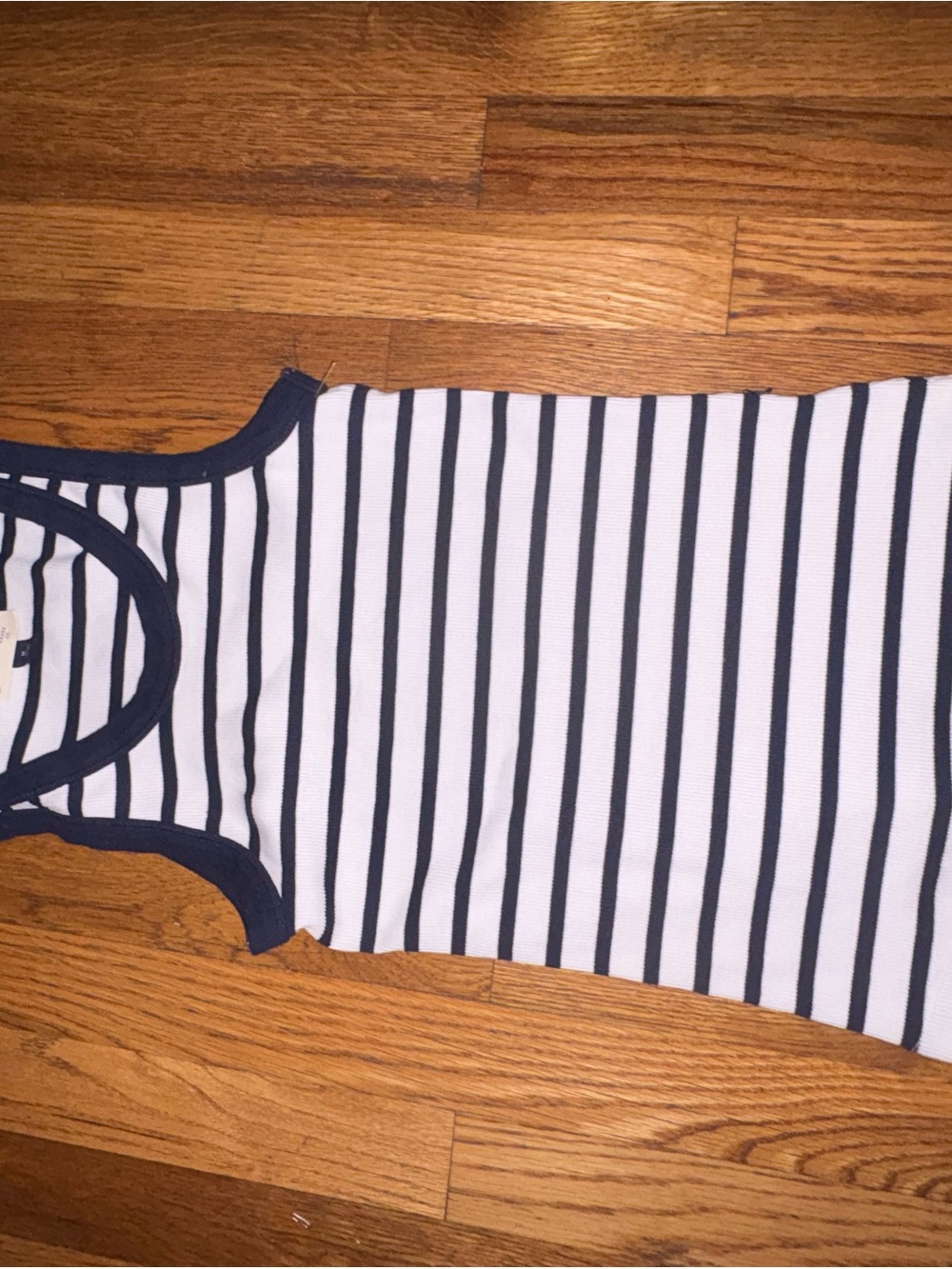 Universal Thread Navy & White Striped Tank Top